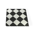 serviettes jetables papier carreaux noirs blancs classiques 20 pièces opaques festival decoration