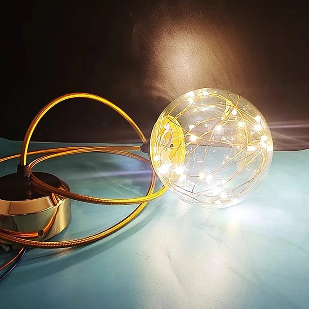 guirlande lumineuse cuivre jaune noir led moderne connecteur électrique 24v trois couleurs
