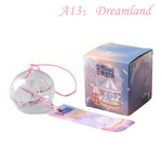 cloche vent japonaise transparente poissons floral ruban maison spa cuisine traditionnelle
