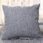 housse coussin carré coton lin moderne couleur unie beige marron rouge vert bleu orange