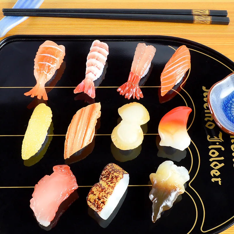 faux sushi japonais réaliste décoration maison nourriture artificielle saumon crevettes riz plastique pvc
