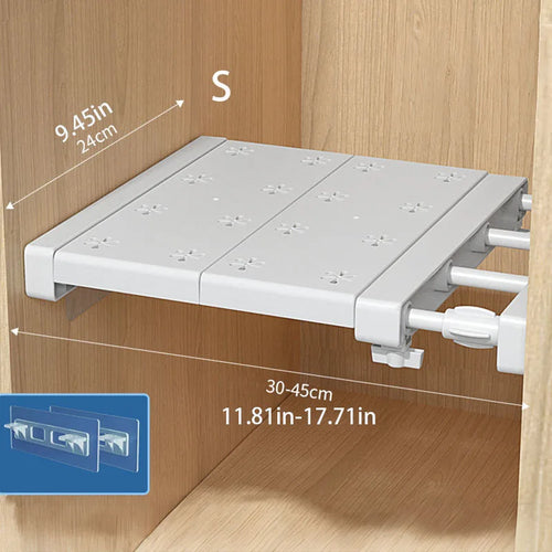 étagères rangement pliantes perforées clips magnétiques blanc modernes rangement armoire facile
