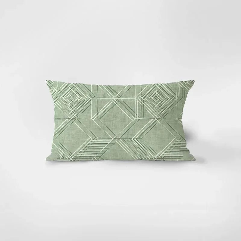 taie d'oreiller moderne motif feuille monstera verte tissu polyester 30x50cm decoration salon lit housse
