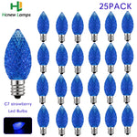 ampoules led multicolores rouge vert bleu jaune orange texturées clips coniques 25 pièces