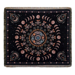 couverture pique nique tigre moderne motif monstera coton gris orange noir vert