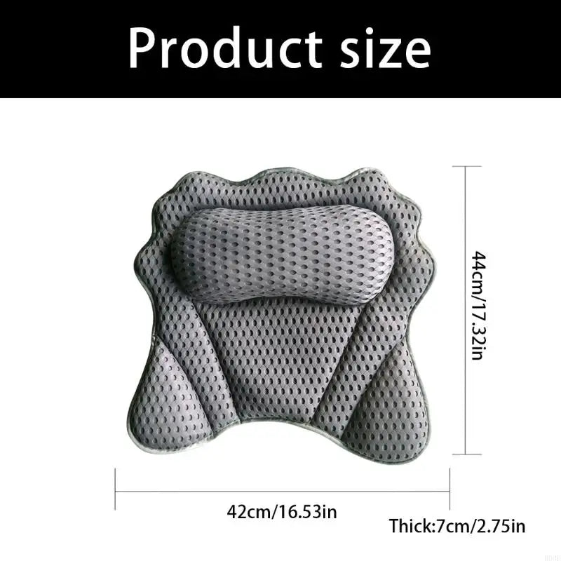coussin bain blanc gris tissu petits points moderne crochet doux