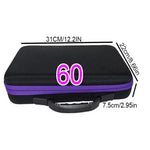 kit creation artisanale noir violet texture mat pratique portable poignée pinceaux fouille pliable