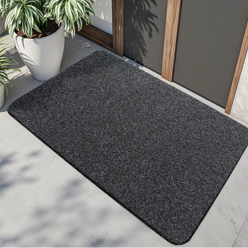 tapis gris floral antidérapant moderne porte bain sol facile nettoyer
