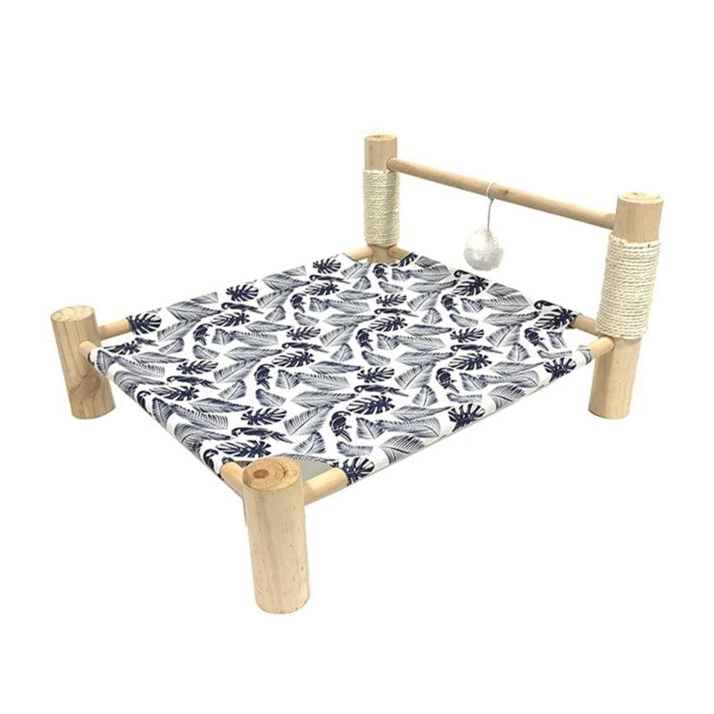 lit animal chat tapis beige rayures motifs floraux bohème naturel rustique