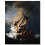 Toile d'art peinture huile classique baroque marine personnages 40x50cm 20x25cm bien emballée