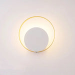 lampe murale moderne blanc noir doré 25cm rond minimaliste LED 90 260V