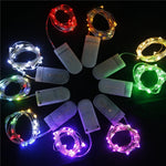 guirlande lumineuse multicolore filament led moderne 2m 20led autoadhésive pile bouton noel decoration fete