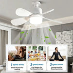 ventilateur lumière blanc moderne télécommande interrupteur bouton led e27 trois vitesses