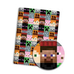tapis souris pixel art minecraft steve creeper enderman rouge vert bleu