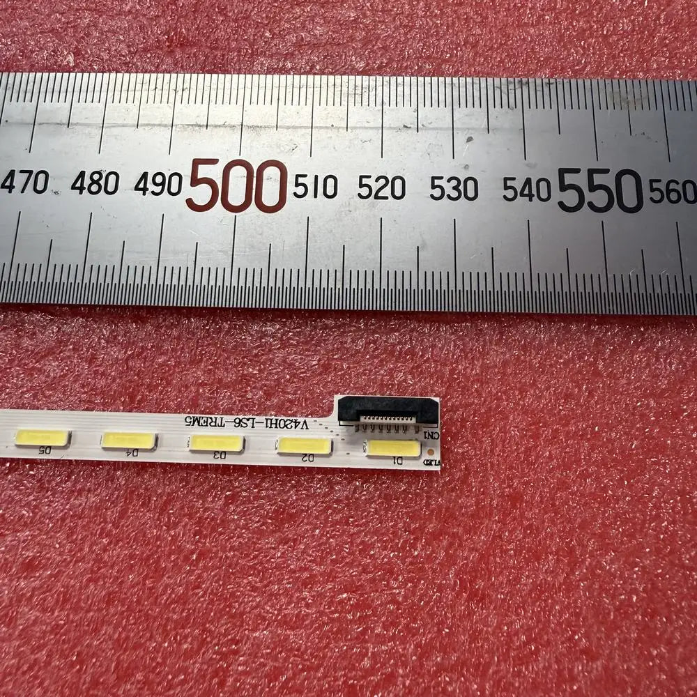 bande lumineuse led blanc rectangulaire diodes jaunes moderne connecteur noir 500mm aluminium