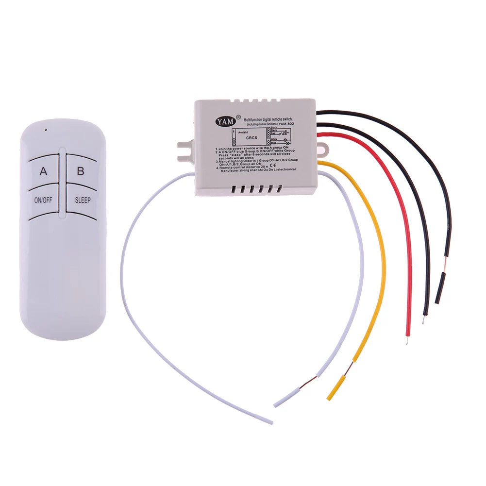 télécommande récepteur éclairage sans fil basse tension moderne minimaliste boutons on off sleep