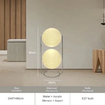 lampe sol moderne blanc sphères translucides intérieur salon chambre pied fixe métal