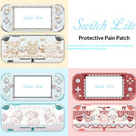 coque protection nintendo switch lite animaux mignons blanc rose bleu adhésif festive