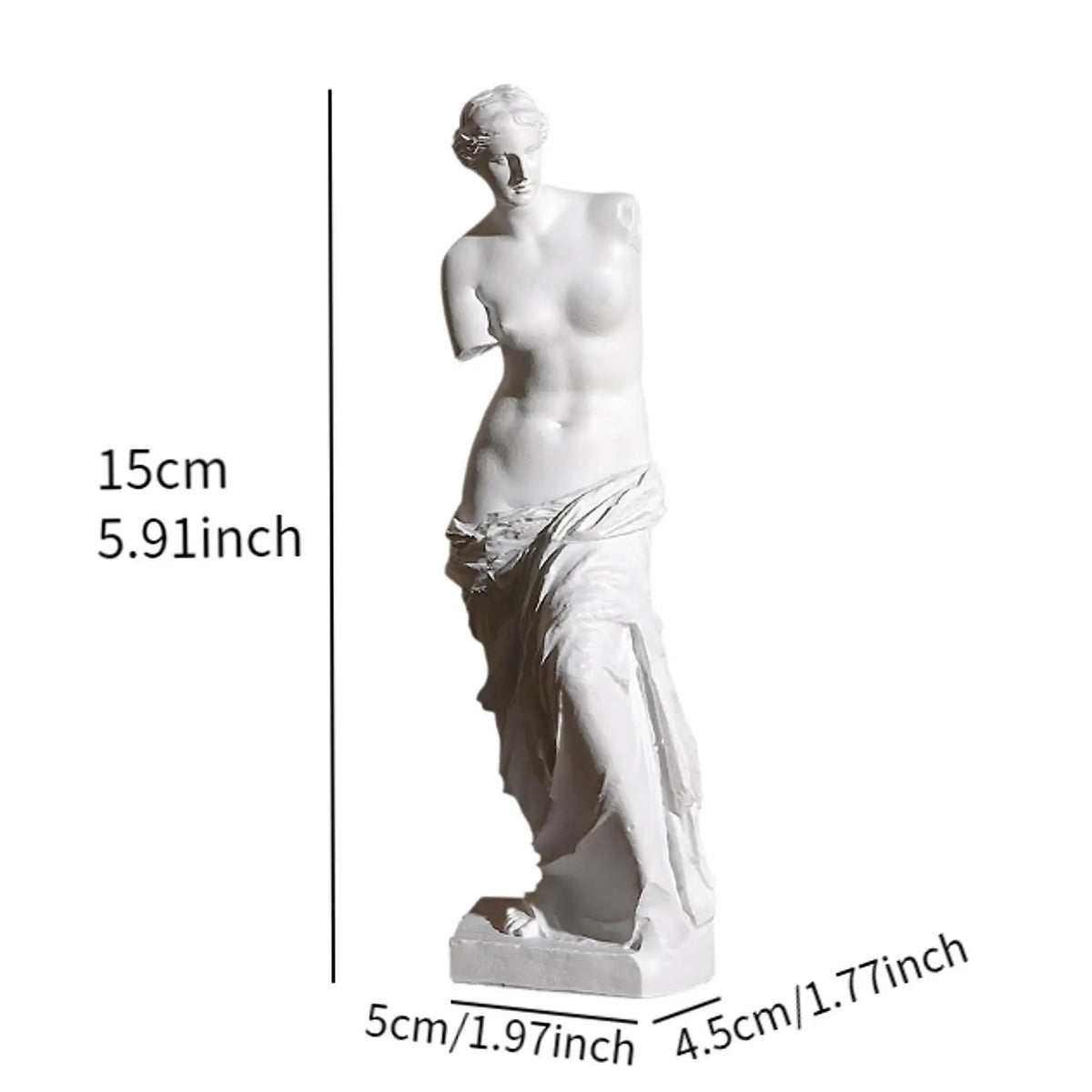 statue grecque mythologie vénus blanche drapée décoration intérieure moderne table salon résine opaque classique