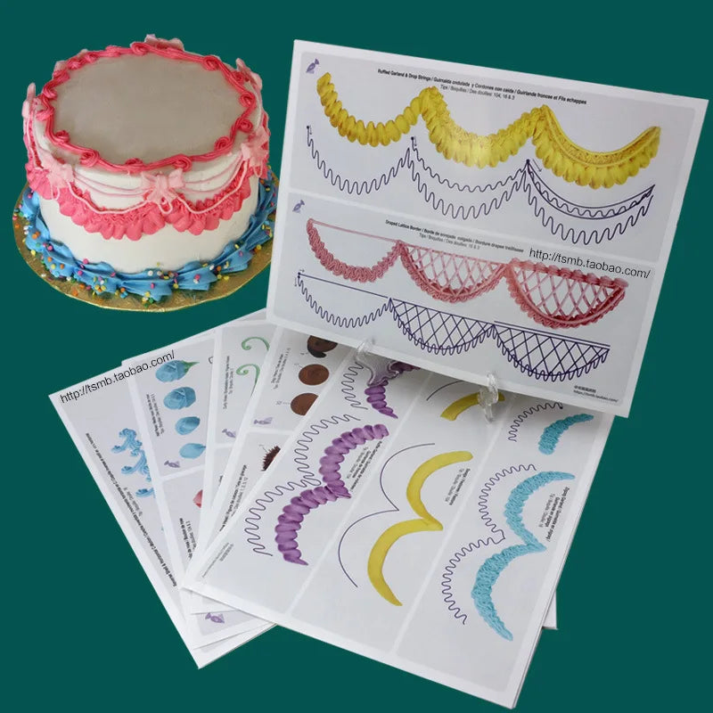 feuilles pochoirs decoration gâteaux motifs floraux animaux lettres formes geometriques pâte sucre pochette douille