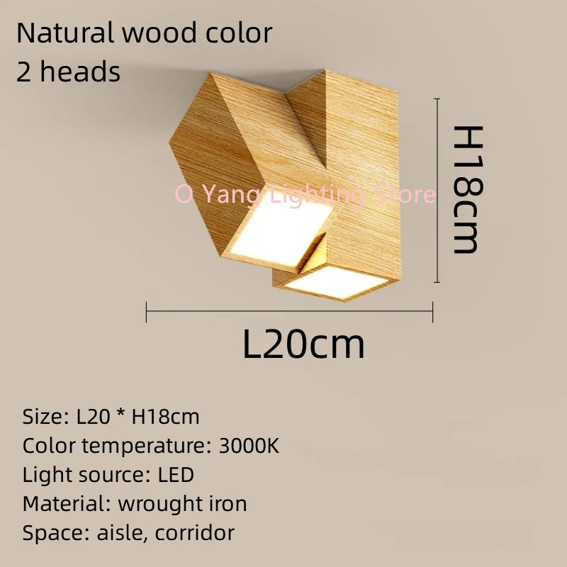 lampe bois naturel moderne géométrique lumière chaude autonome certification CCC CQC UL