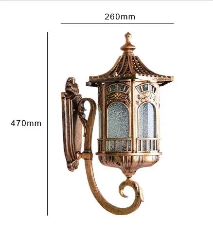 lampe murale bronze ornements floraux verre texturé classique baroque chambre cuisine étude entree