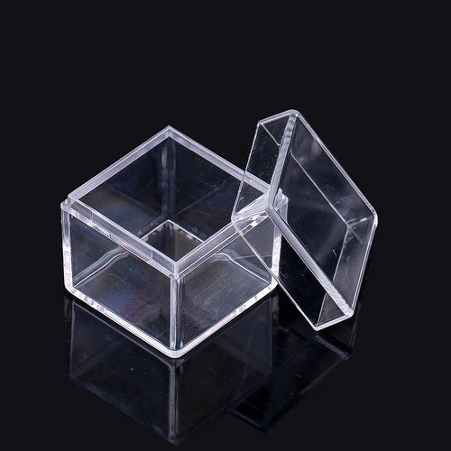 boîtes rangement bijoux transparentes minimaliste carrées acrylique légère visibilité optimale 3.5cm 3.5cm
