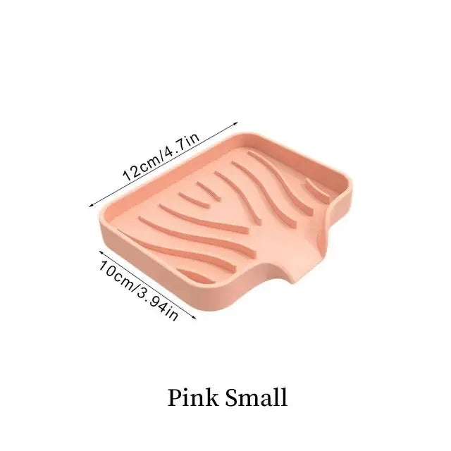 support savon silicone drainant moderne gris blanc noir vert rayures ondulées salle bain cuisine