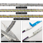 ruban led 12v 60leds blanc moderne adhésif 5m non étanche