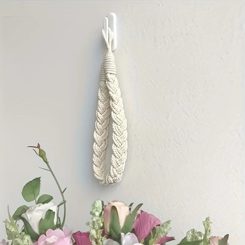 corde tressée artisanale motif régulier opaque rustique beigeclair chambre salon decoration