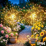 lumière solaire jardin led blanc doré moderne étoile fixée tigeextérieur décoration patio