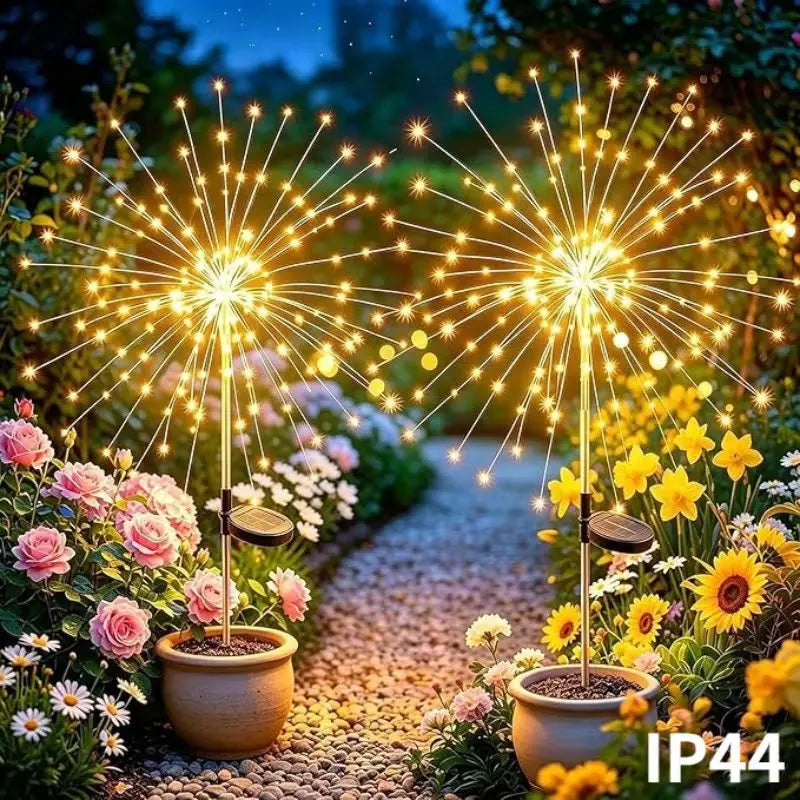 lumière solaire jardin led blanc doré moderne étoile fixée tigeextérieur décoration patio