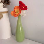 vase céramique moderne vert clair blanc bleu clair uni opacité table decoration