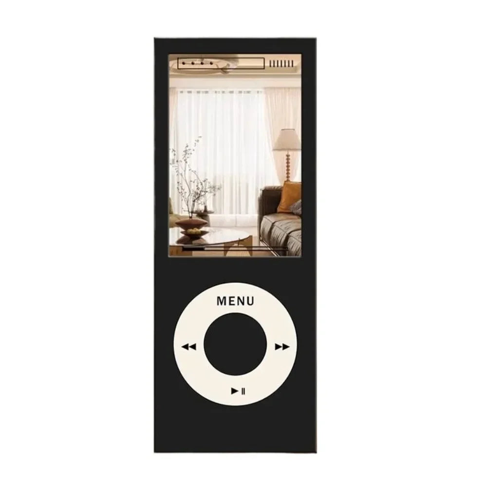 miroir acrylique contemporain noir rouge plat sans cadre salon chambre