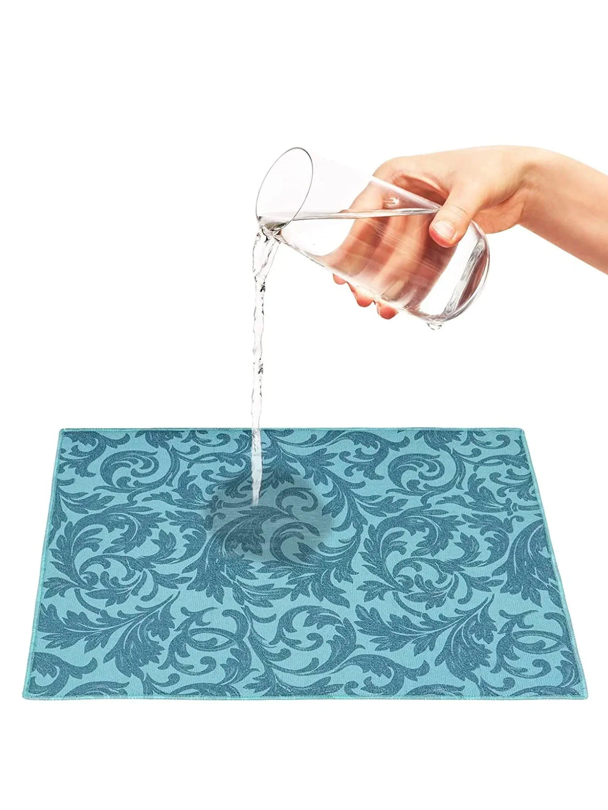 tapis cuisine violet floral moderne adhésif absorbant anti dérapant poly