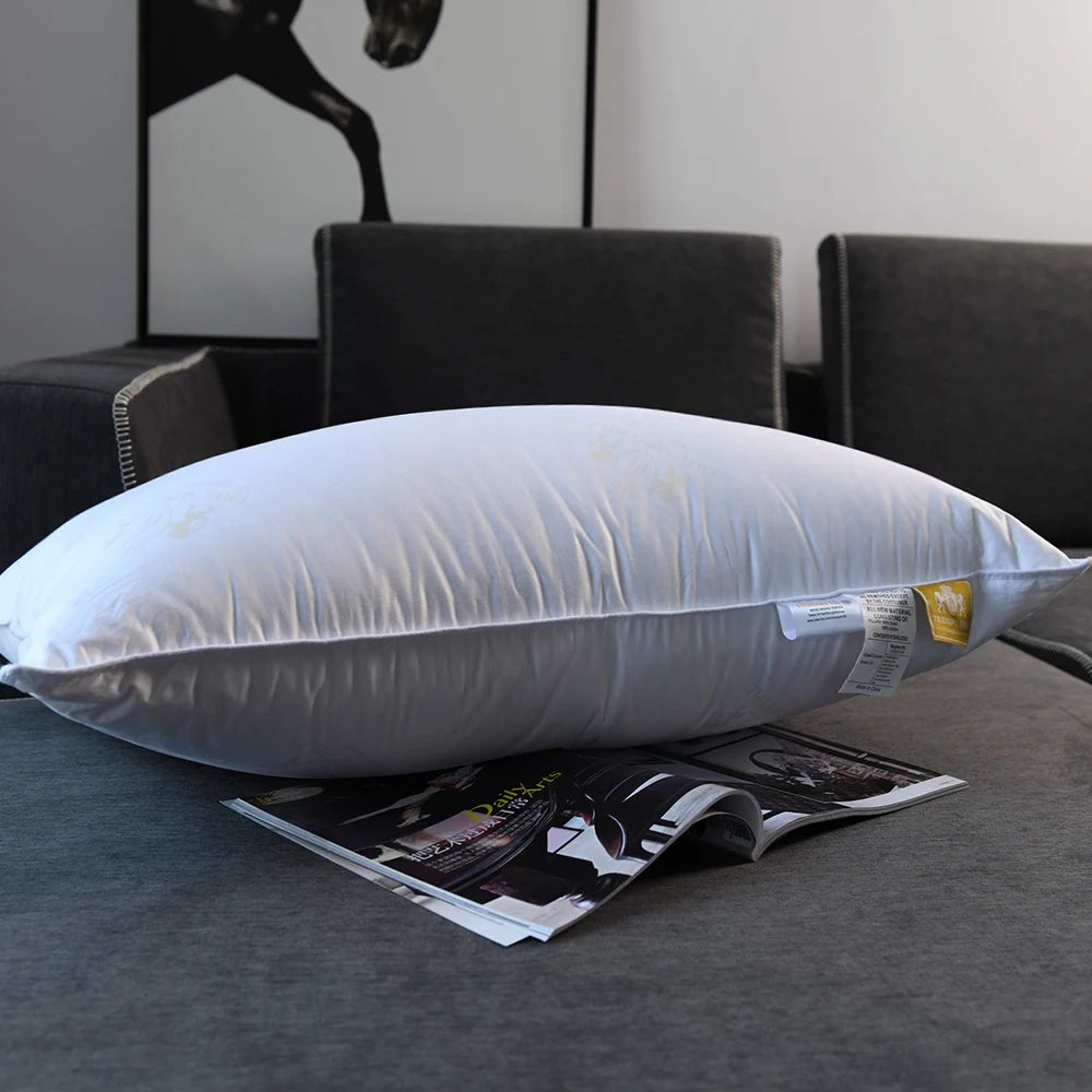 oreiller couchage duvet oie 100 coton enveloppe douce literie voyage retour moderne adhésif texture