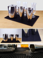 tapis bar moderne noir perforé pvc durable antidérapant comptoir rectangle