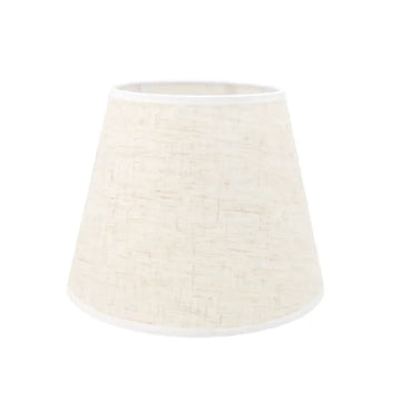 abat jour tissu toile lin blanc beige rouge classique fixations e27 22cm 25cm