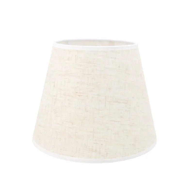 abat jour tissu toile lin blanc beige rouge classique fixations e27 22cm 25cm