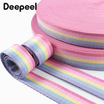 ruban polyestère rose bleu clair jaune vert rayures double face 25mm 32mm texturé sécurité