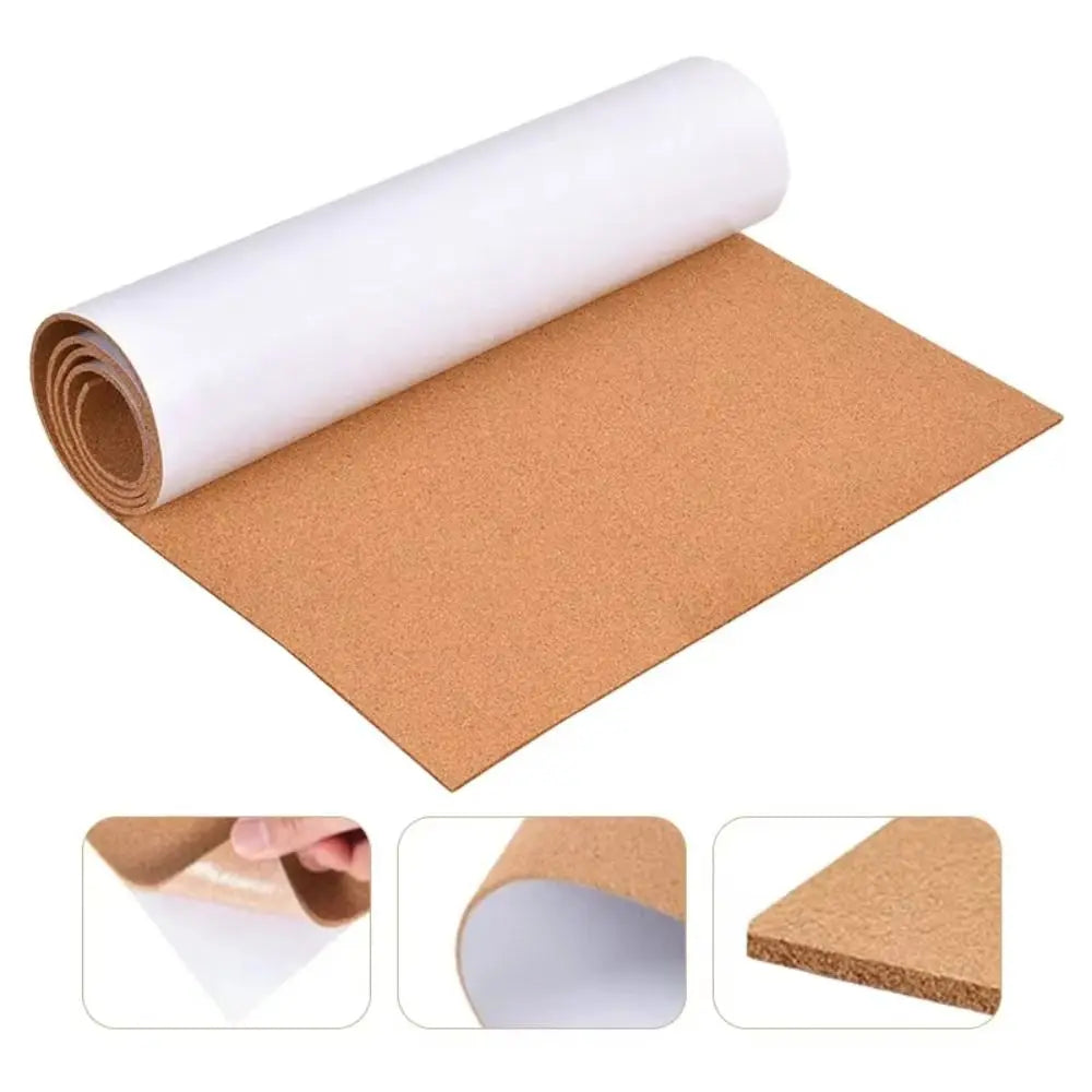 rouleau liège autocollant marron clair adhésif blanc moderne pratique