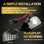 lampe led sous miroir plug and play noir blanche moderne volvo jaguar transparente fixe
