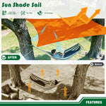 voile soleil orange rayures horizontales moderne anti uv patio jardin