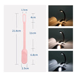 lampe lecture rechargeable led rose noir pinces flexible moderne minimaliste
