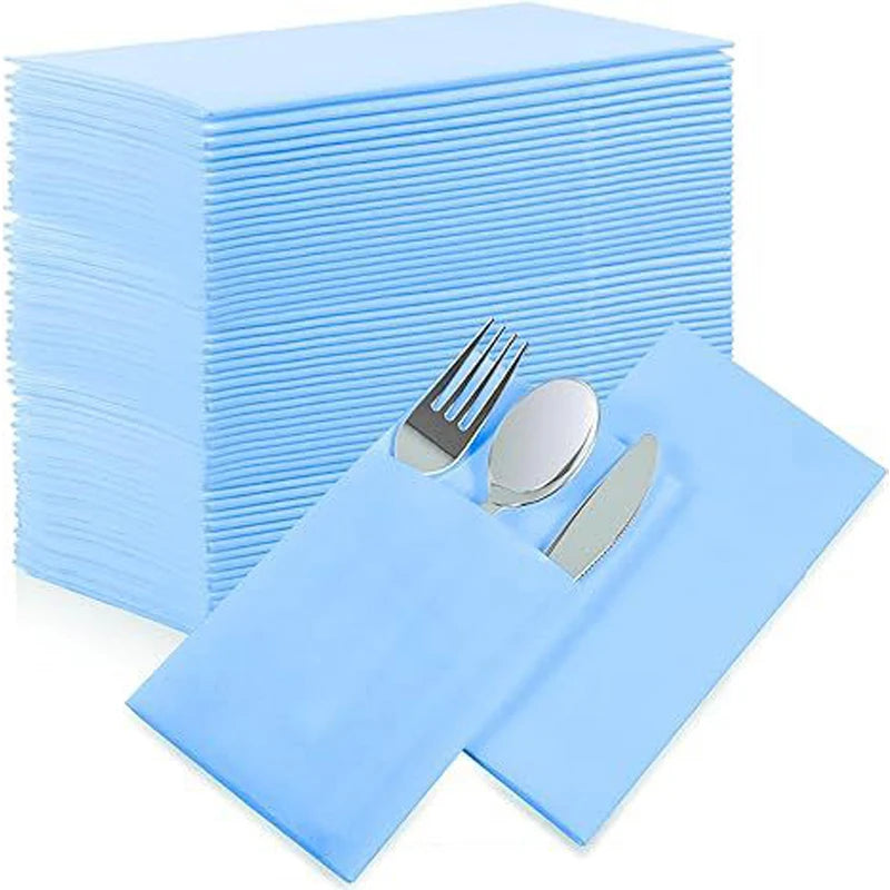 serviettes table jetables rouge vert bleu noir rose violet 40x40cm moderne usage unique festive