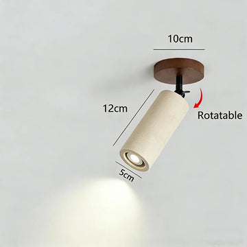 Spot mur moderne pierre abat jour travertin beige éclairage quotidien chambre cuisine