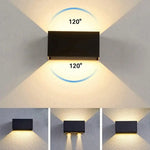 applique murale led moderne noire blanche minimaliste salon chambre cuisine étanche ip65