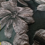 tissu polyester jacinthe fleuri brillant résistant intempéries largeur 155cm couleurs bleu noir