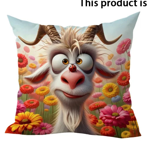 housse coussin motif animaux floral multicolore décoration intérieure voiture 100 polyester 40x40cm 45x45cm 50x50cm
