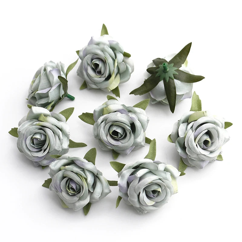 fleurs artificielles roses bouquet blanc rose violet 10 pièces décoration mariage